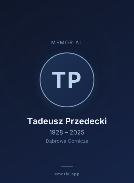 Memorial portrait of Tadeusz Przedecki