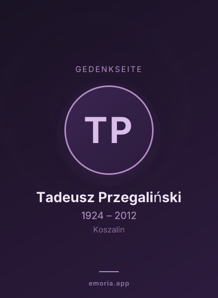 Gedenkportrait von Tadeusz Przegaliński