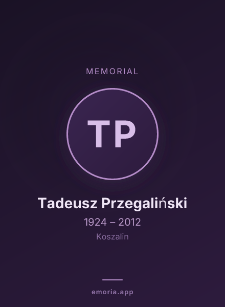Memorial portrait of Tadeusz Przegaliński