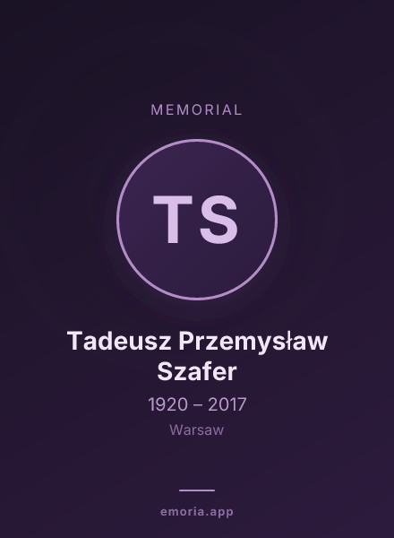 Memorial portrait of Tadeusz Przemysław Szafer