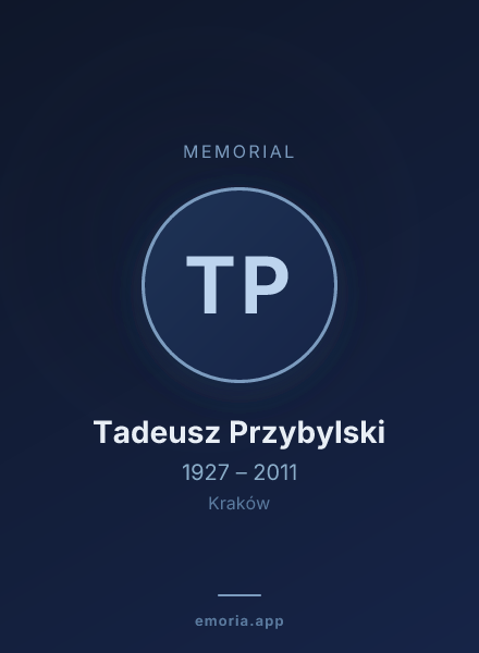 Memorial portrait of Tadeusz Przybylski