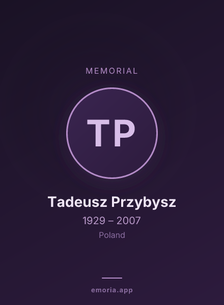 Memorial portrait of Tadeusz Przybysz