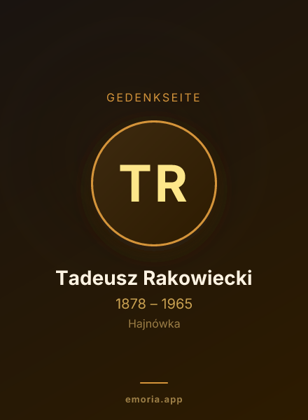 Gedenkportrait von Tadeusz Rakowiecki