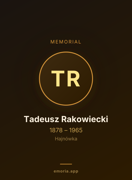 Memorial portrait of Tadeusz Rakowiecki