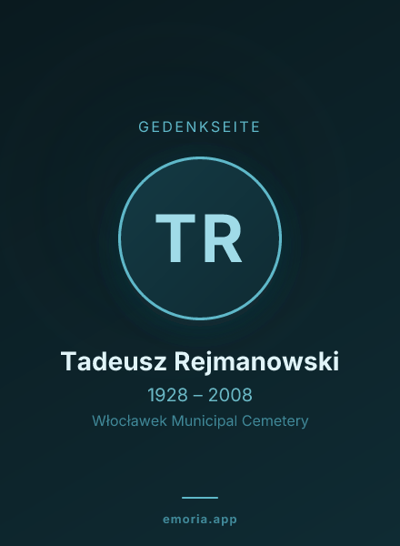Gedenkportrait von Tadeusz Rejmanowski