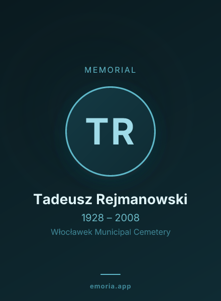 Memorial portrait of Tadeusz Rejmanowski