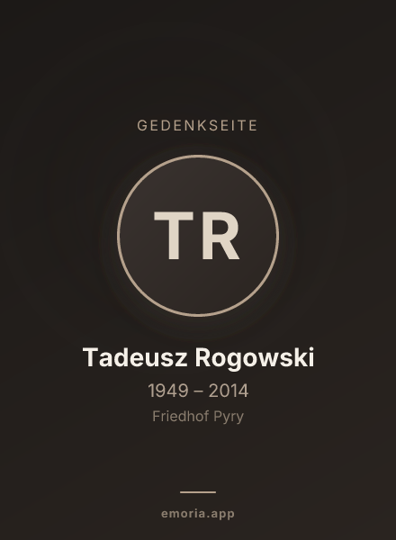 Gedenkportrait von Tadeusz Rogowski