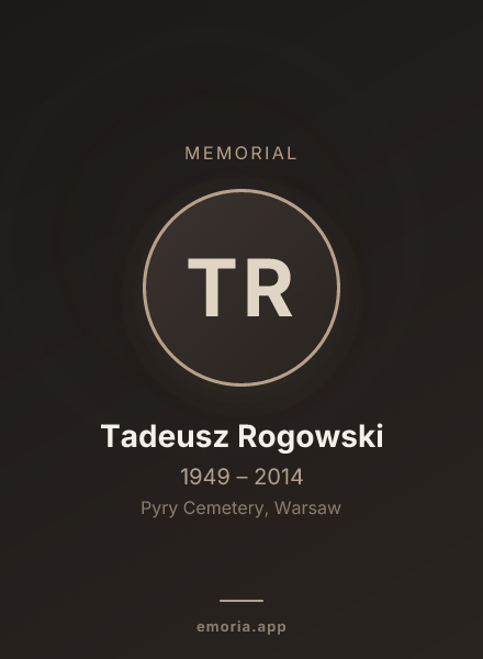 Memorial portrait of Tadeusz Rogowski
