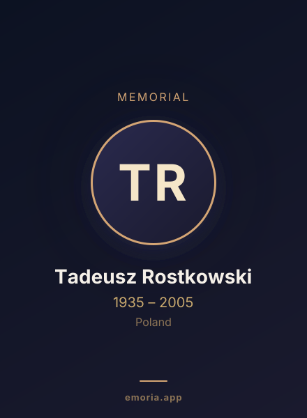 Memorial portrait of Tadeusz Rostkowski