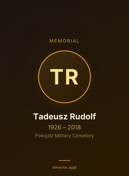Memorial portrait of Tadeusz Rudolf