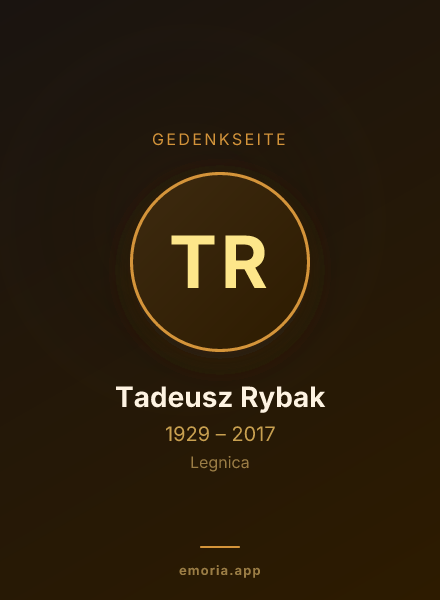 Gedenkportrait von Tadeusz Rybak