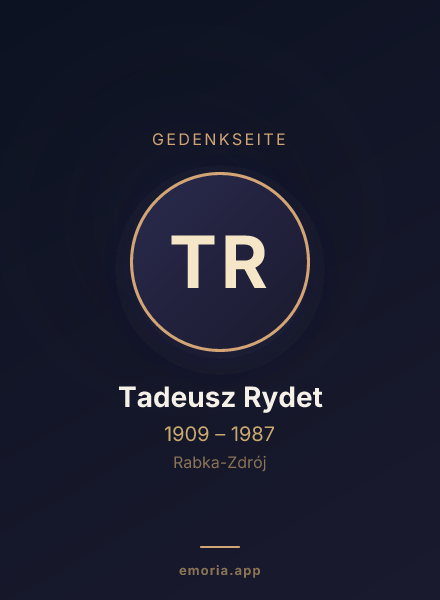 Gedenkportrait von Tadeusz Rydet
