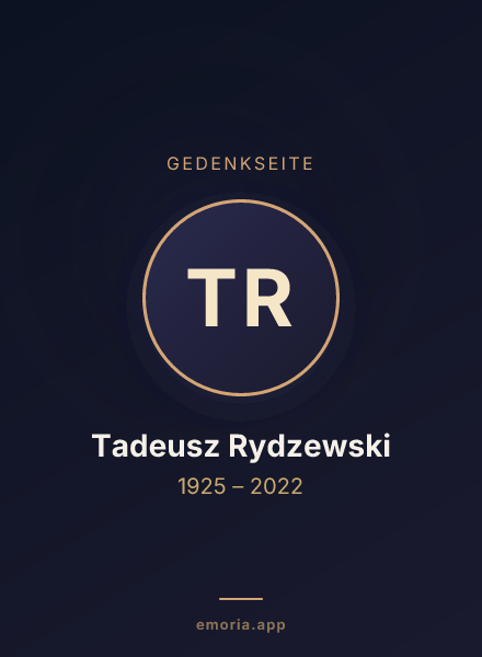 Gedenkportrait von Tadeusz Rydzewski