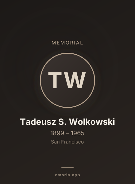Memorial portrait of Tadeusz S. Wolkowski