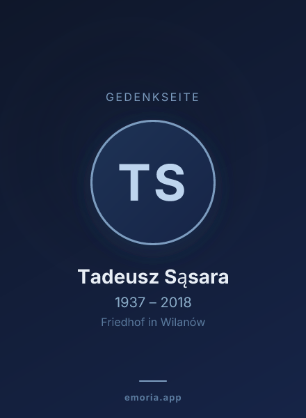 Gedenkportrait von Tadeusz Sąsara