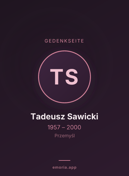 Gedenkportrait von Tadeusz Sawicki