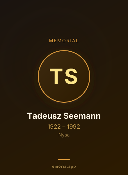 Memorial portrait of Tadeusz Seemann