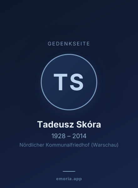 Gedenkportrait von Tadeusz Skóra
