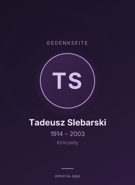 Gedenkportrait von Tadeusz Slebarski