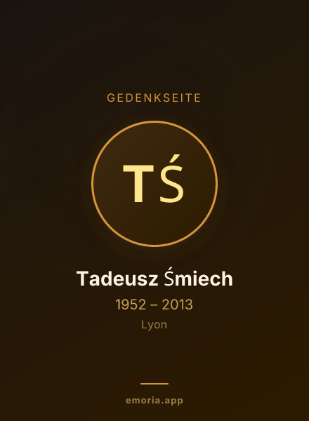 Gedenkportrait von Tadeusz Śmiech