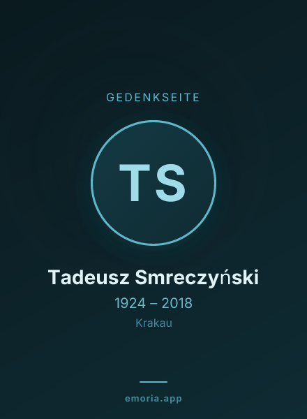 Gedenkportrait von Tadeusz Smreczyński