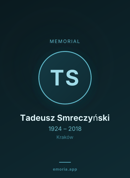 Memorial portrait of Tadeusz Smreczyński