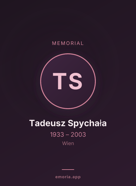 Memorial portrait of Tadeusz Spychała
