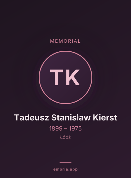 Memorial portrait of Tadeusz Stanisław Kierst