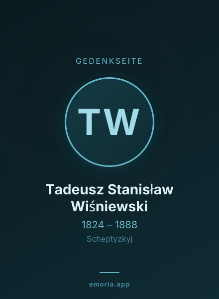 Gedenkportrait von Tadeusz Stanisław Wiśniewski
