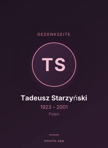 Gedenkportrait von Tadeusz Starzyński