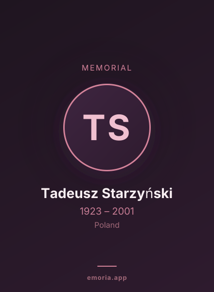Memorial portrait of Tadeusz Starzyński