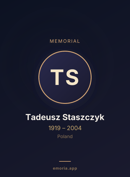 Memorial portrait of Tadeusz Staszczyk
