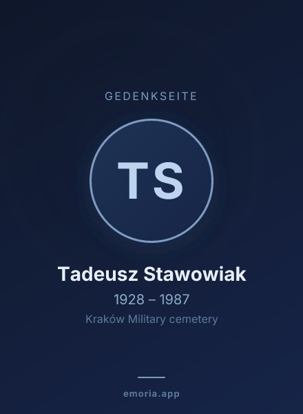 Gedenkportrait von Tadeusz Stawowiak