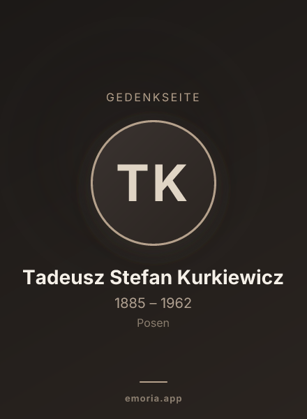 Gedenkportrait von Tadeusz Stefan Kurkiewicz