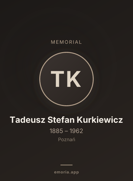 Memorial portrait of Tadeusz Stefan Kurkiewicz