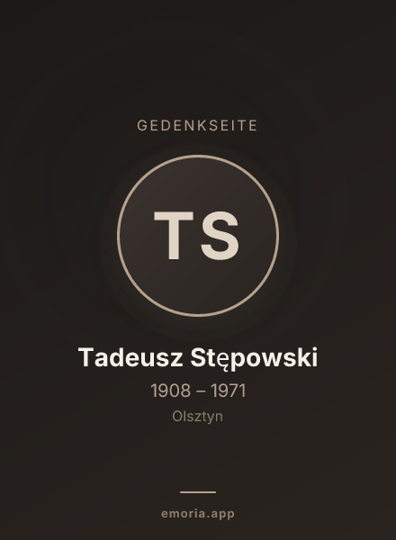 Gedenkportrait von Tadeusz Stępowski