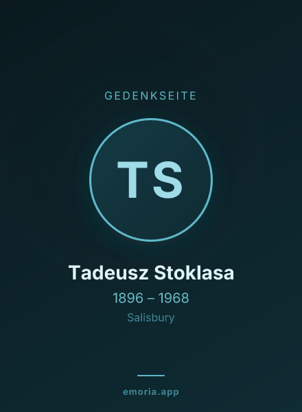Gedenkportrait von Tadeusz Stoklasa