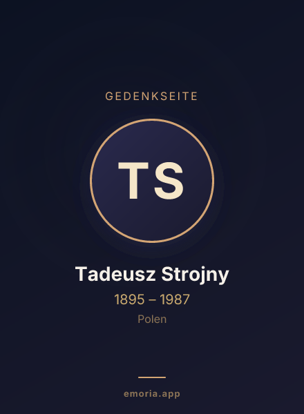 Gedenkportrait von Tadeusz Strojny