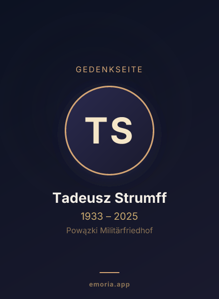 Gedenkportrait von Tadeusz Strumff