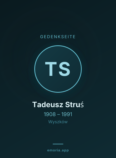 Gedenkportrait von Tadeusz Struś