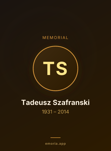 Memorial portrait of Tadeusz Szafranski