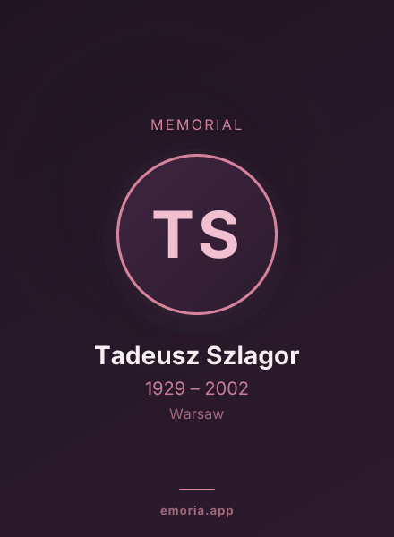 Memorial portrait of Tadeusz Szlagor