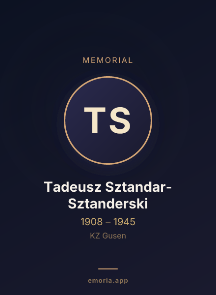 Memorial portrait of Tadeusz Sztandar-Sztanderski