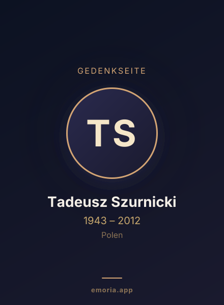 Gedenkportrait von Tadeusz Szurnicki