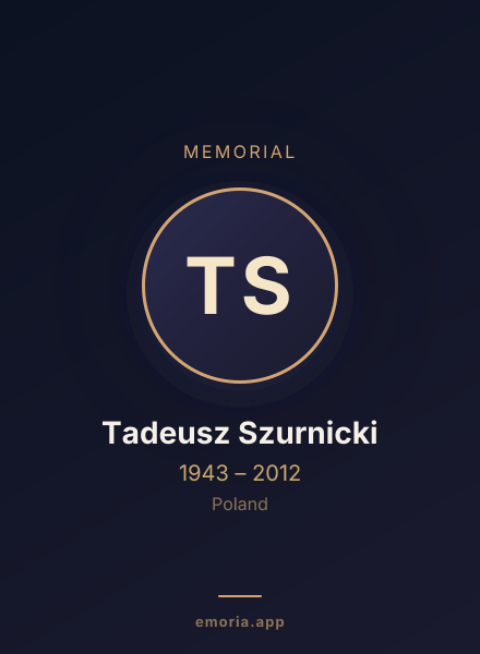 Memorial portrait of Tadeusz Szurnicki