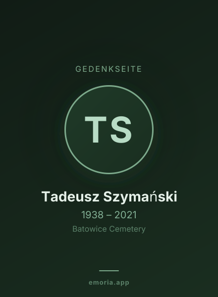 Gedenkportrait von Tadeusz Szymański