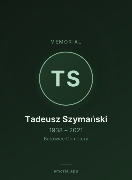 Memorial portrait of Tadeusz Szymański