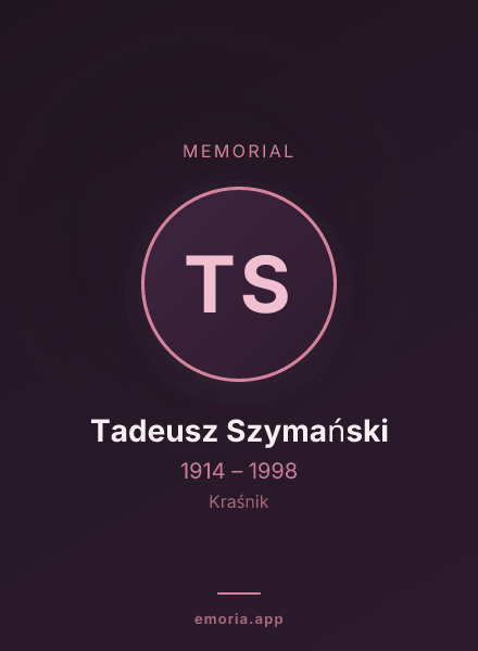 Memorial portrait of Tadeusz Szymański