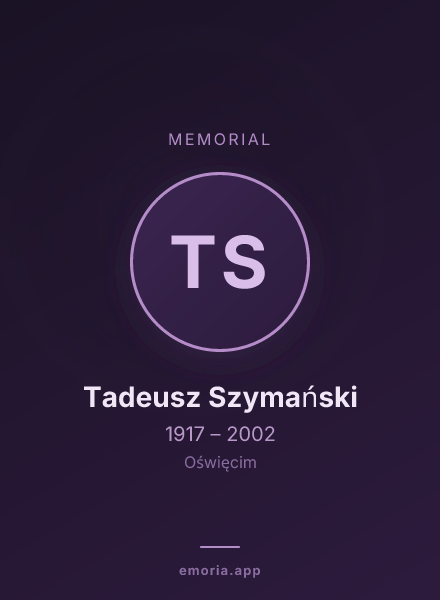 Memorial portrait of Tadeusz Szymański
