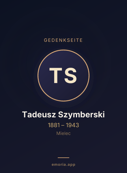 Gedenkportrait von Tadeusz Szymberski